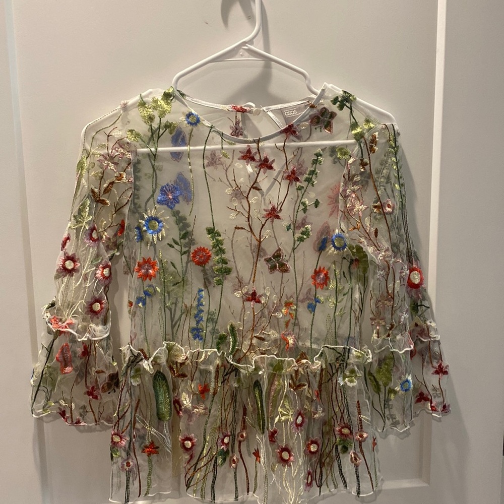 Illusion floral top
